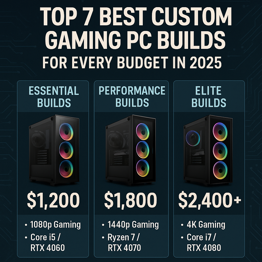 Top 7 Best Custom Gaming PC Builds for Every Budget in 2025