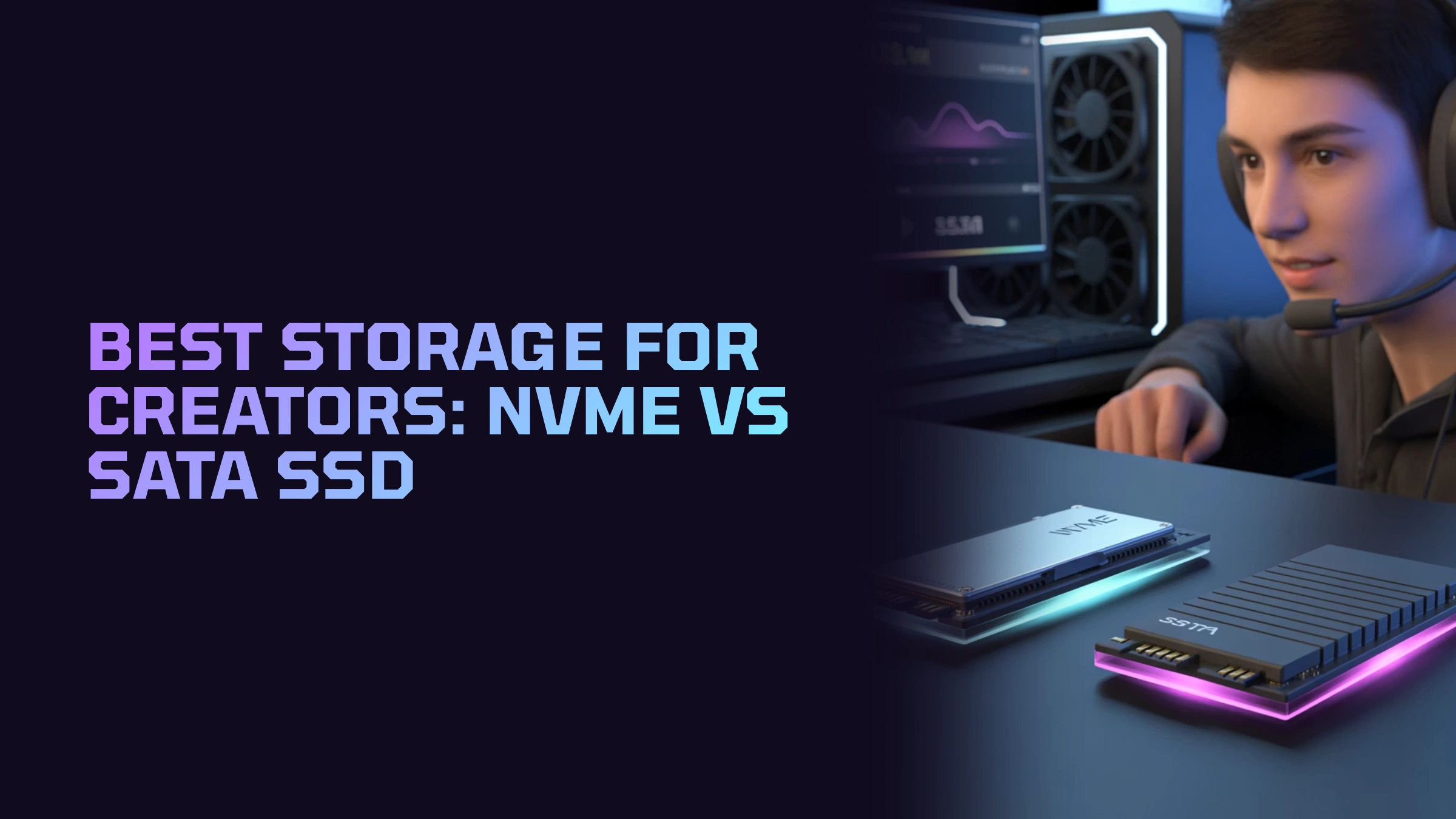 Best Storage for Creators: NVMe vs SATA SSD